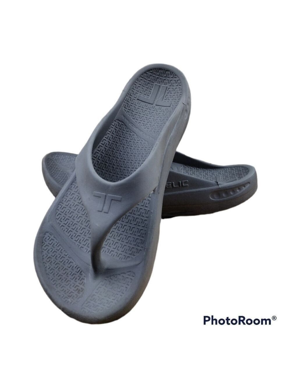 Telic Energy Dolphin Gray Waterproof Thong Slip On Flip Flops